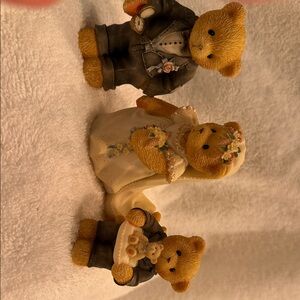 Whimsical by Cherrished Teddies  Bear Figurine Trio - Cream and Brown